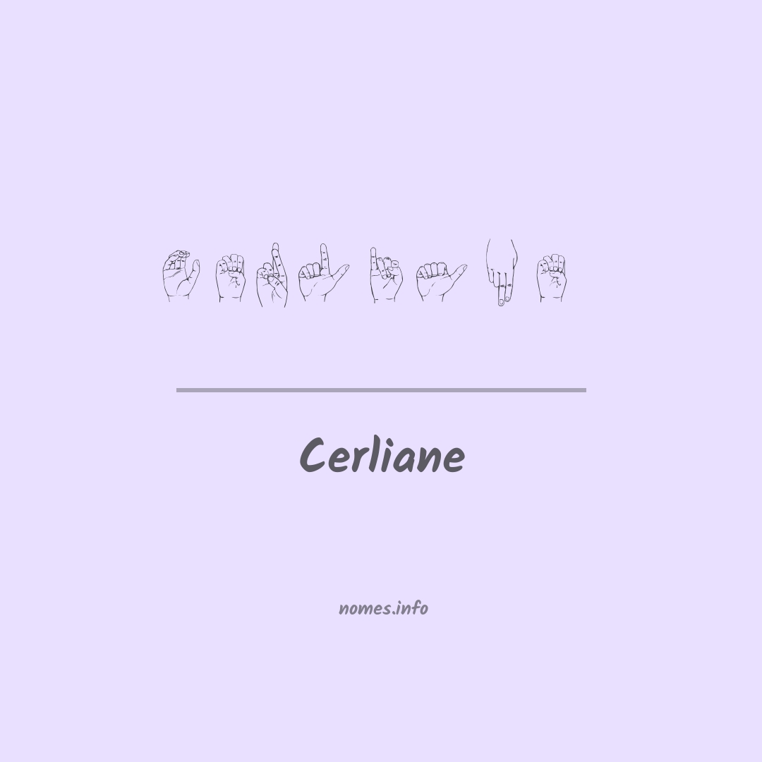 Cerliane em Libras