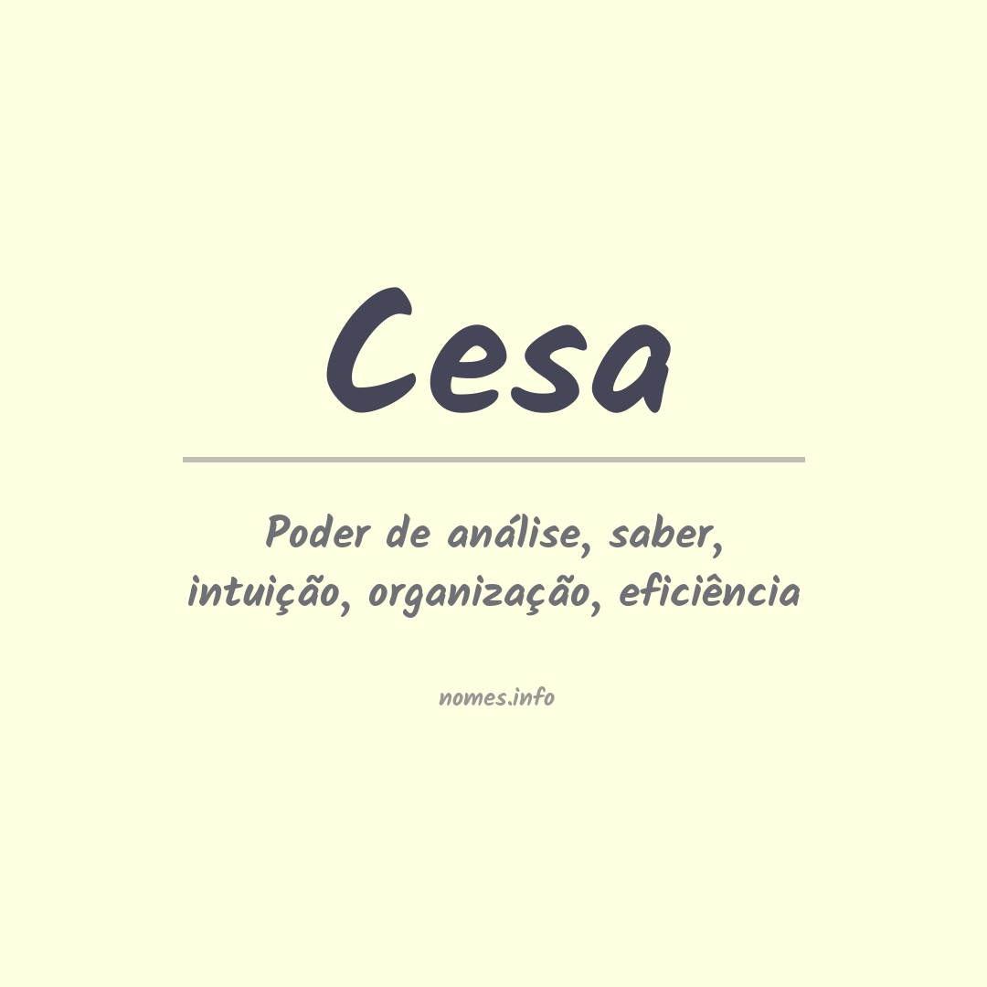 Significado do nome Cesa