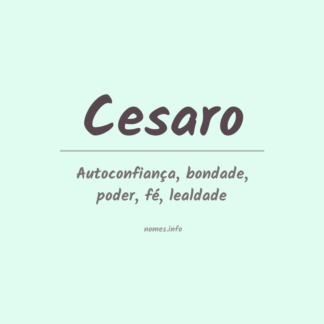 Significado do nome Cesaro