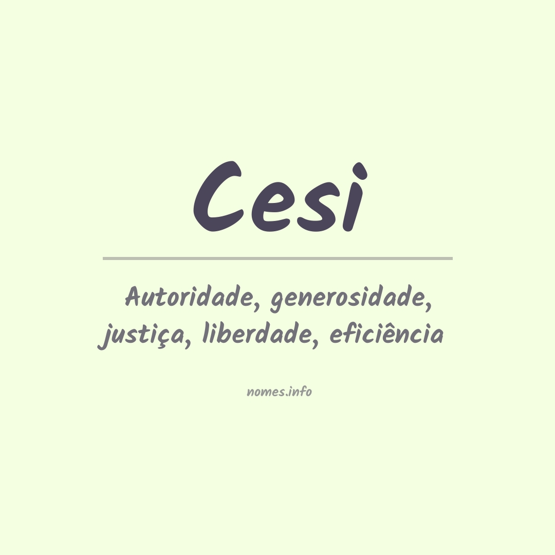 Significado do nome Cesi