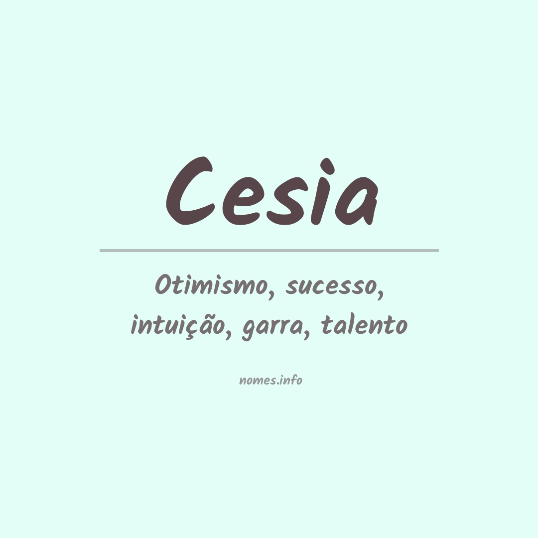 Significado do nome Cesia