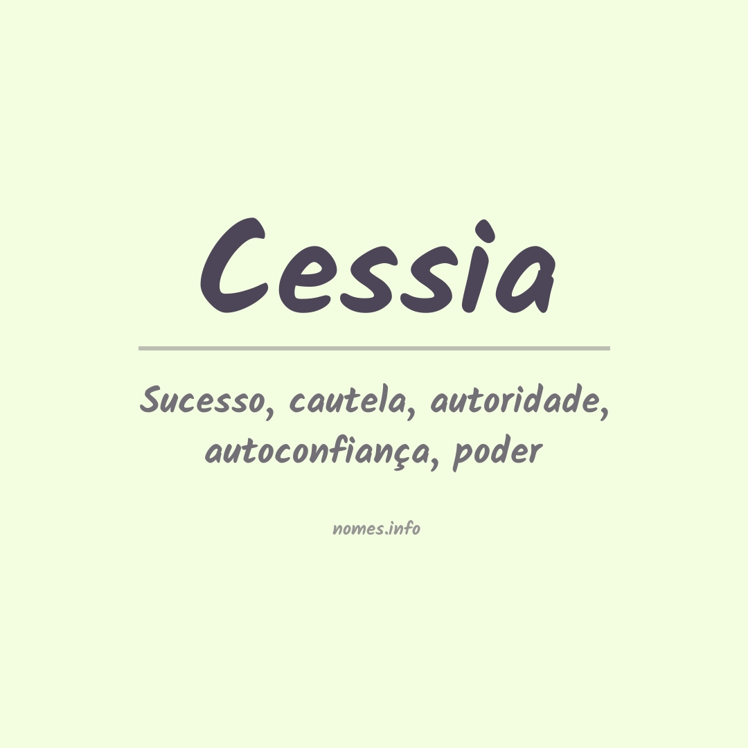 Significado do nome Cessia