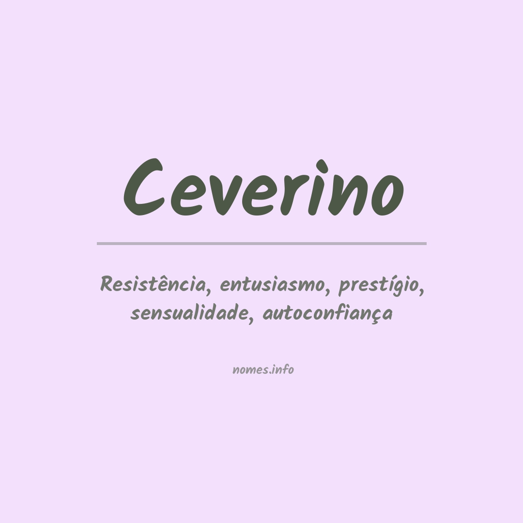 Significado do nome Ceverino