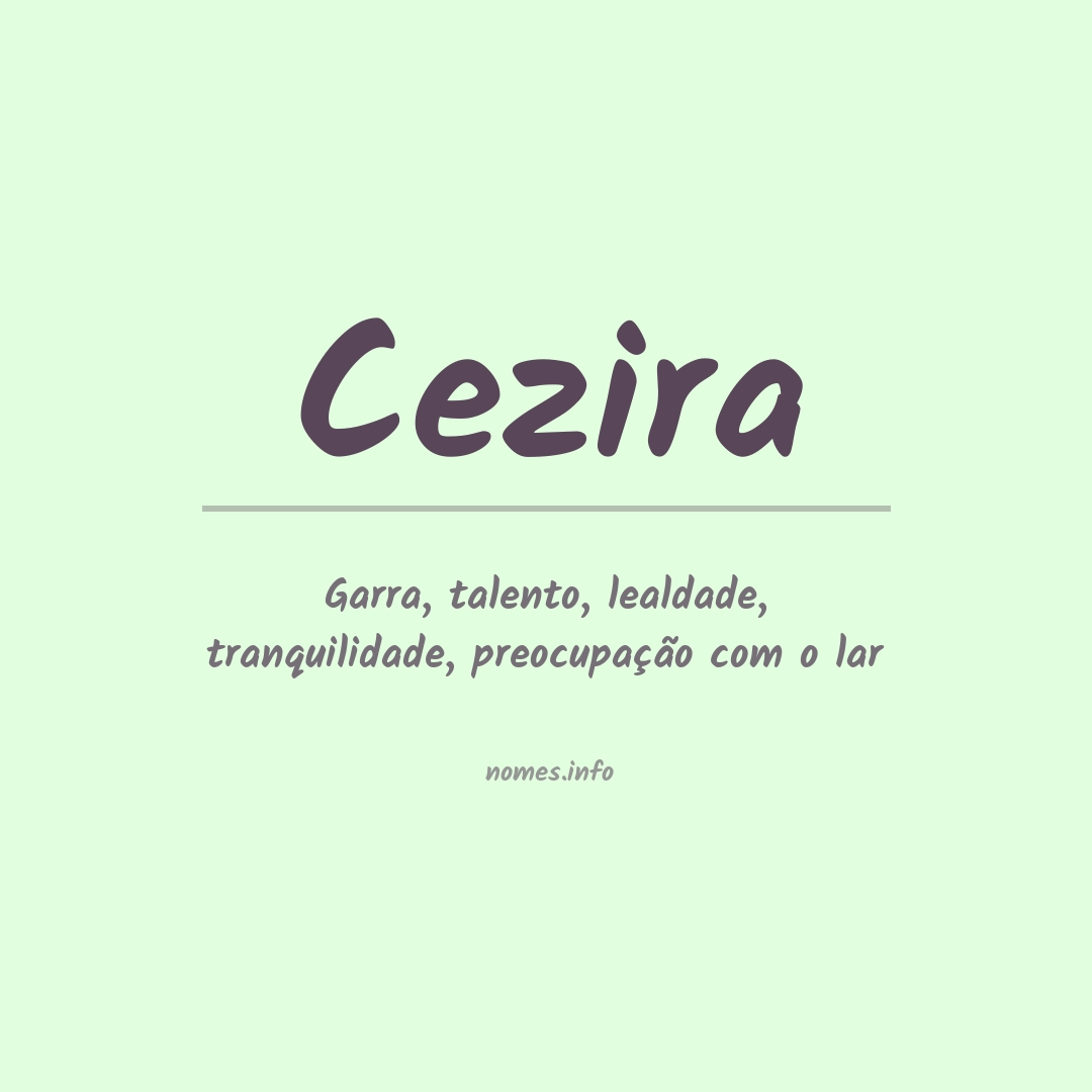 Significado do nome Cezira