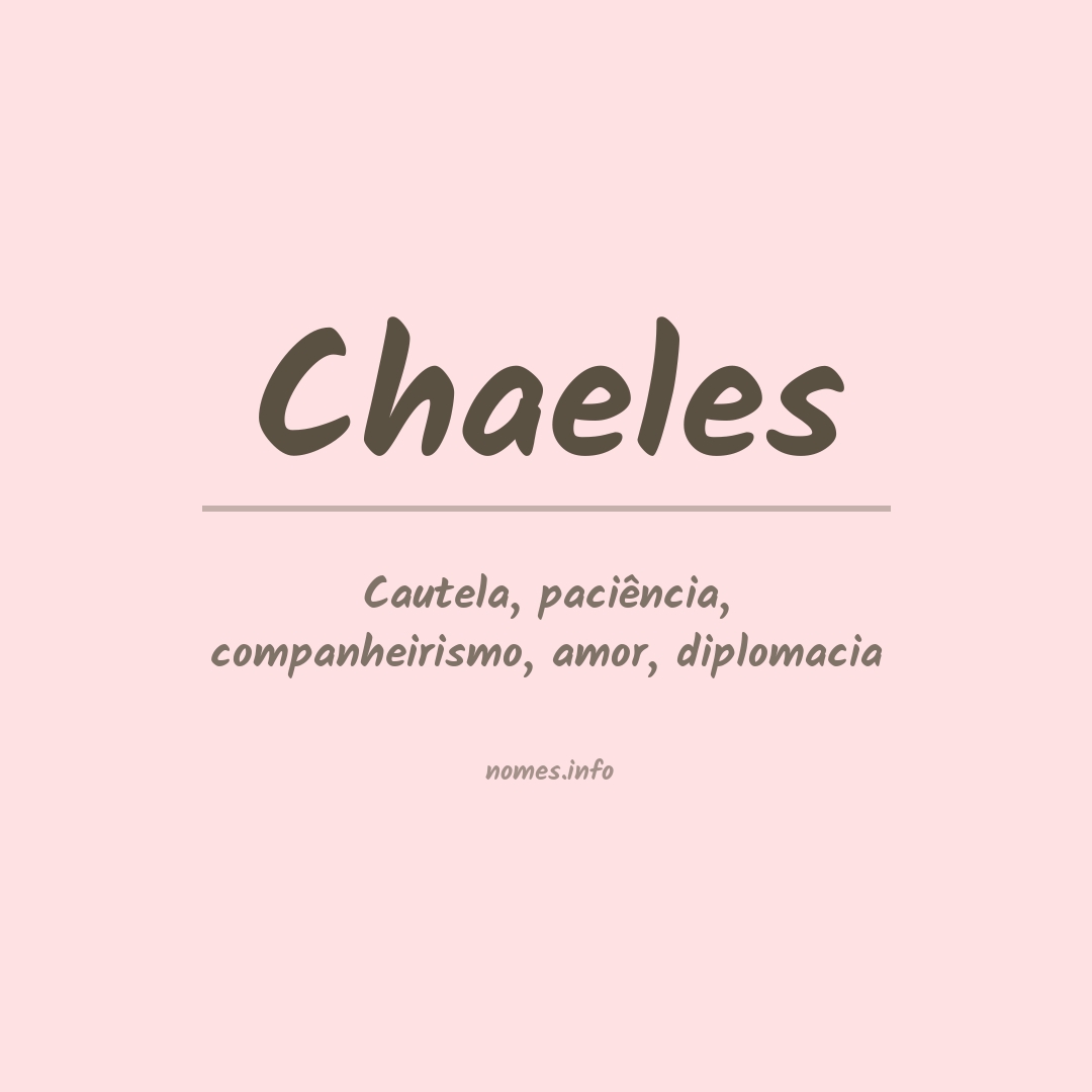 Significado do nome Chaeles