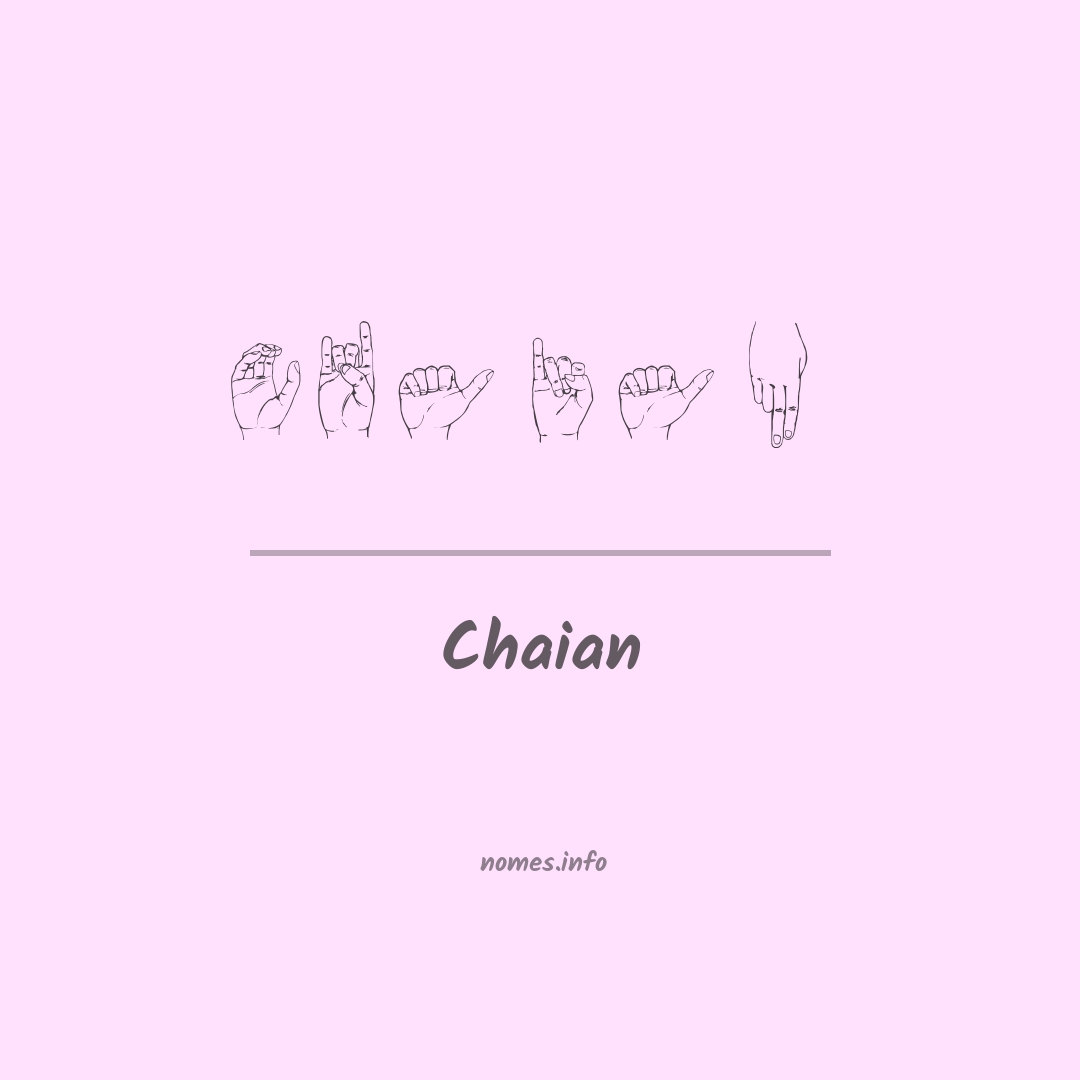 Chaian em Libras