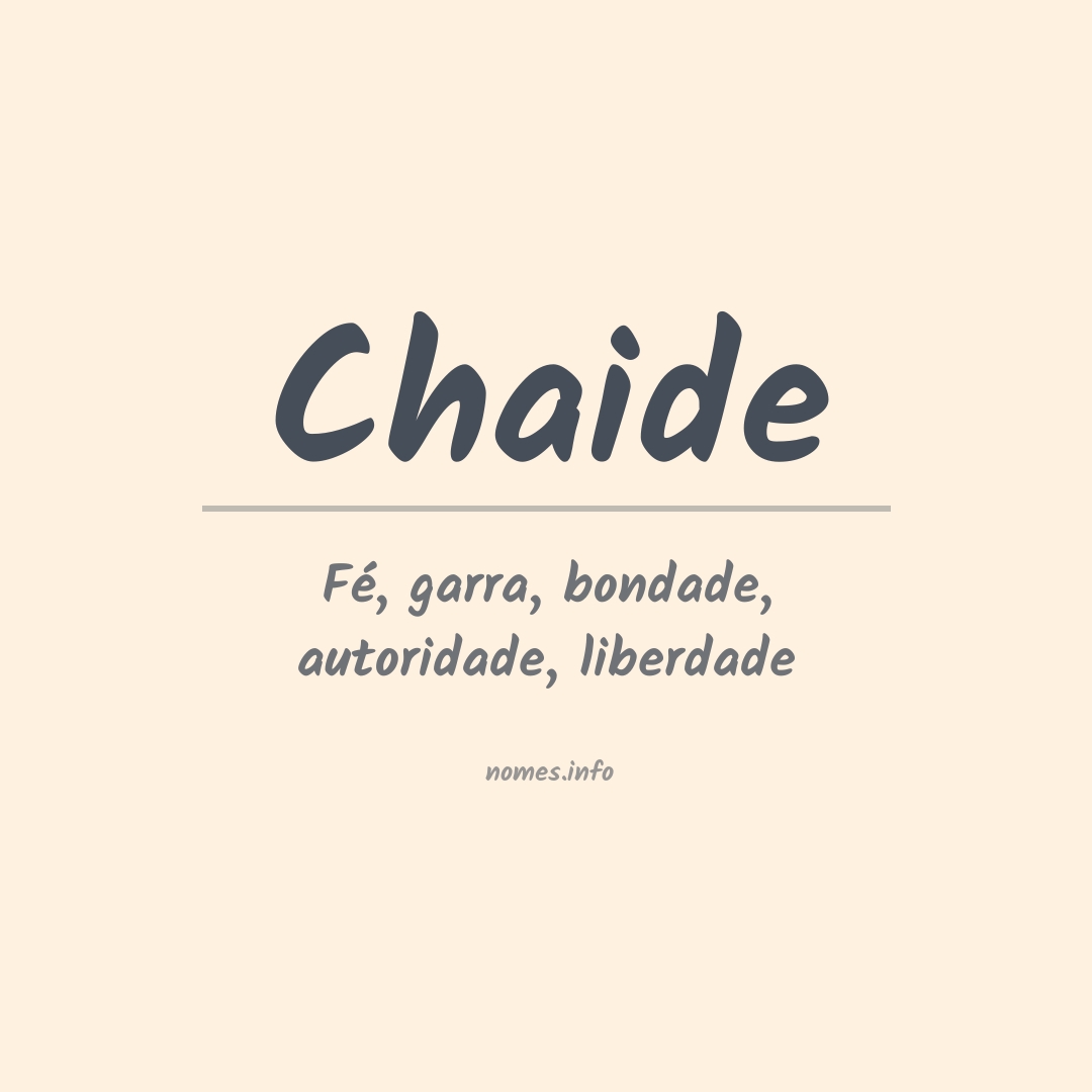 Significado do nome Chaide