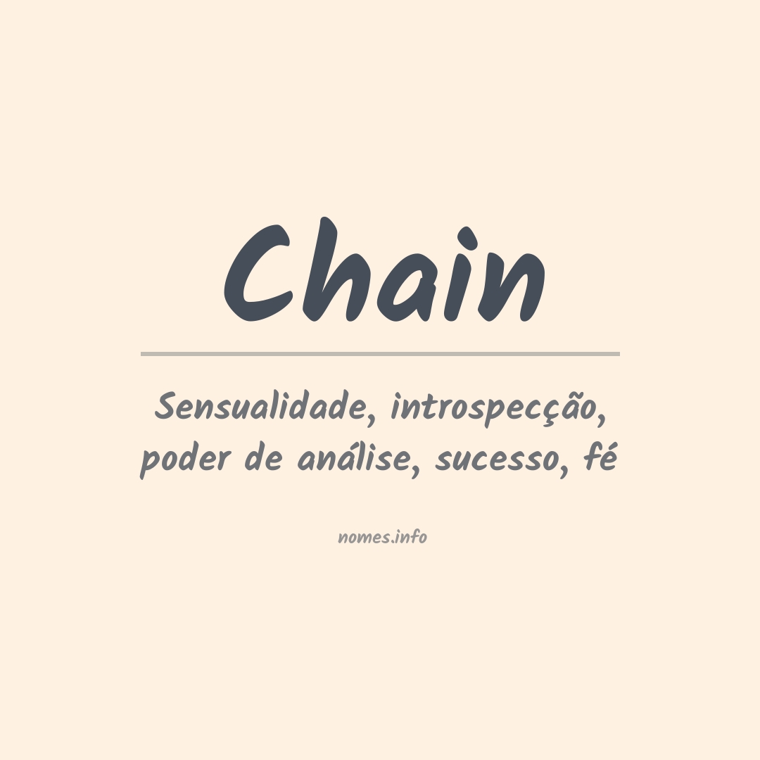 Significado do nome Chain