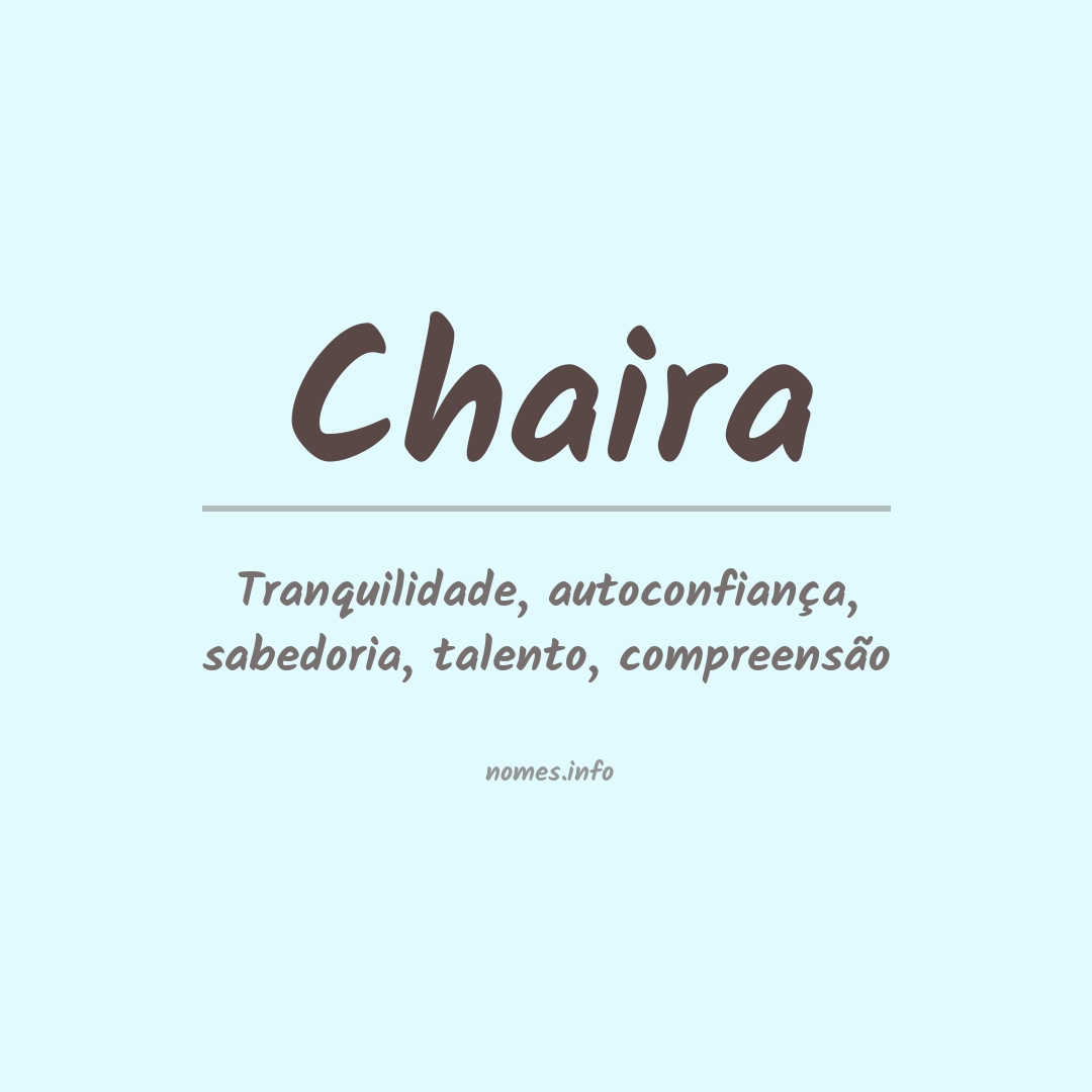 Significado do nome Chaira