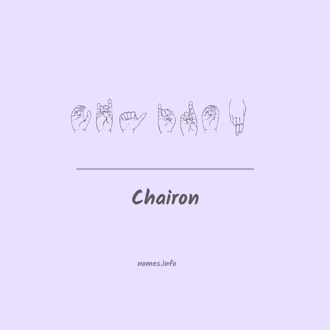 Chairon em Libras