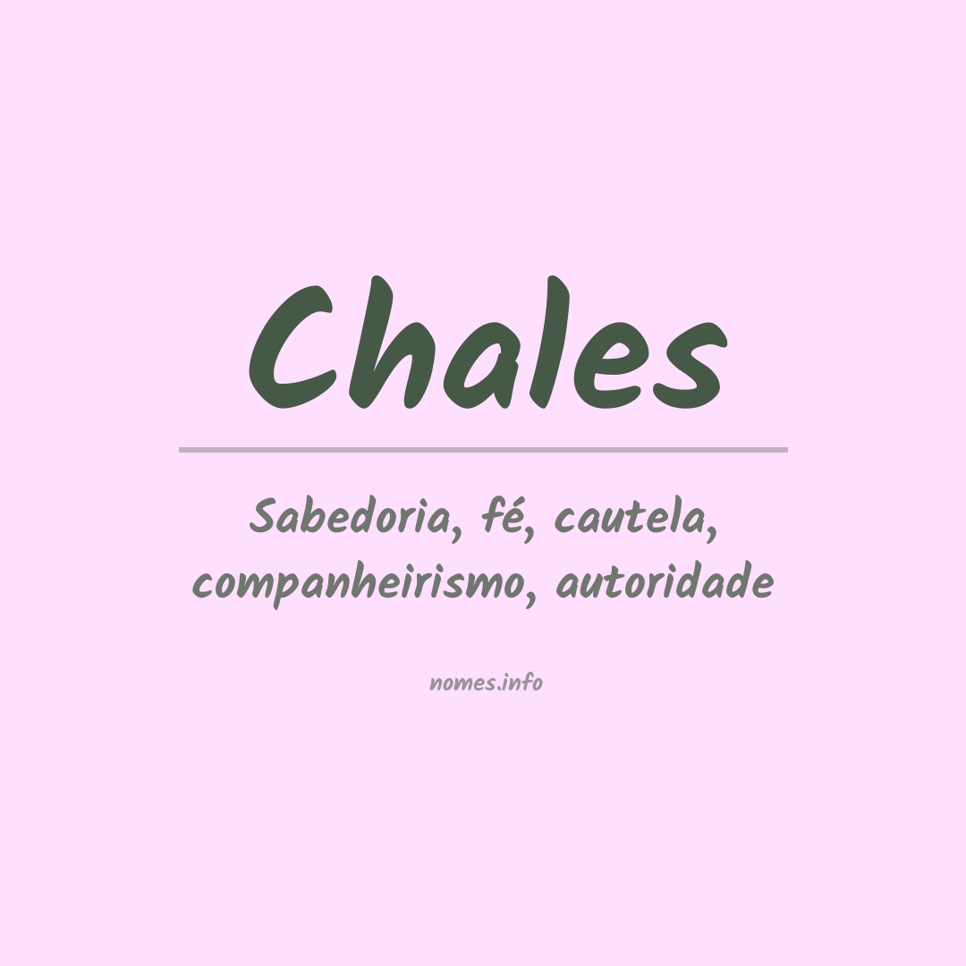 Significado do nome Chales