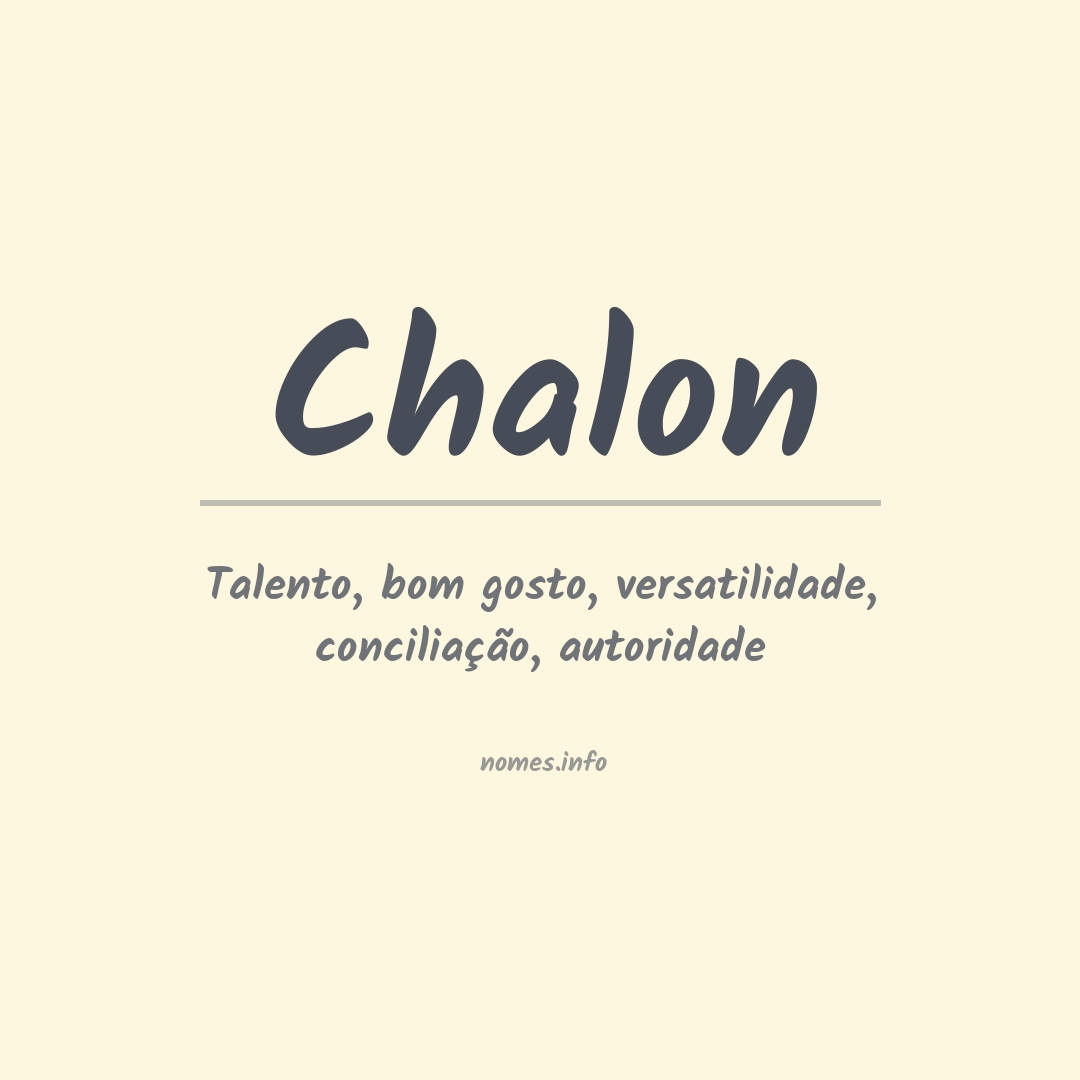 Significado do nome Chalon