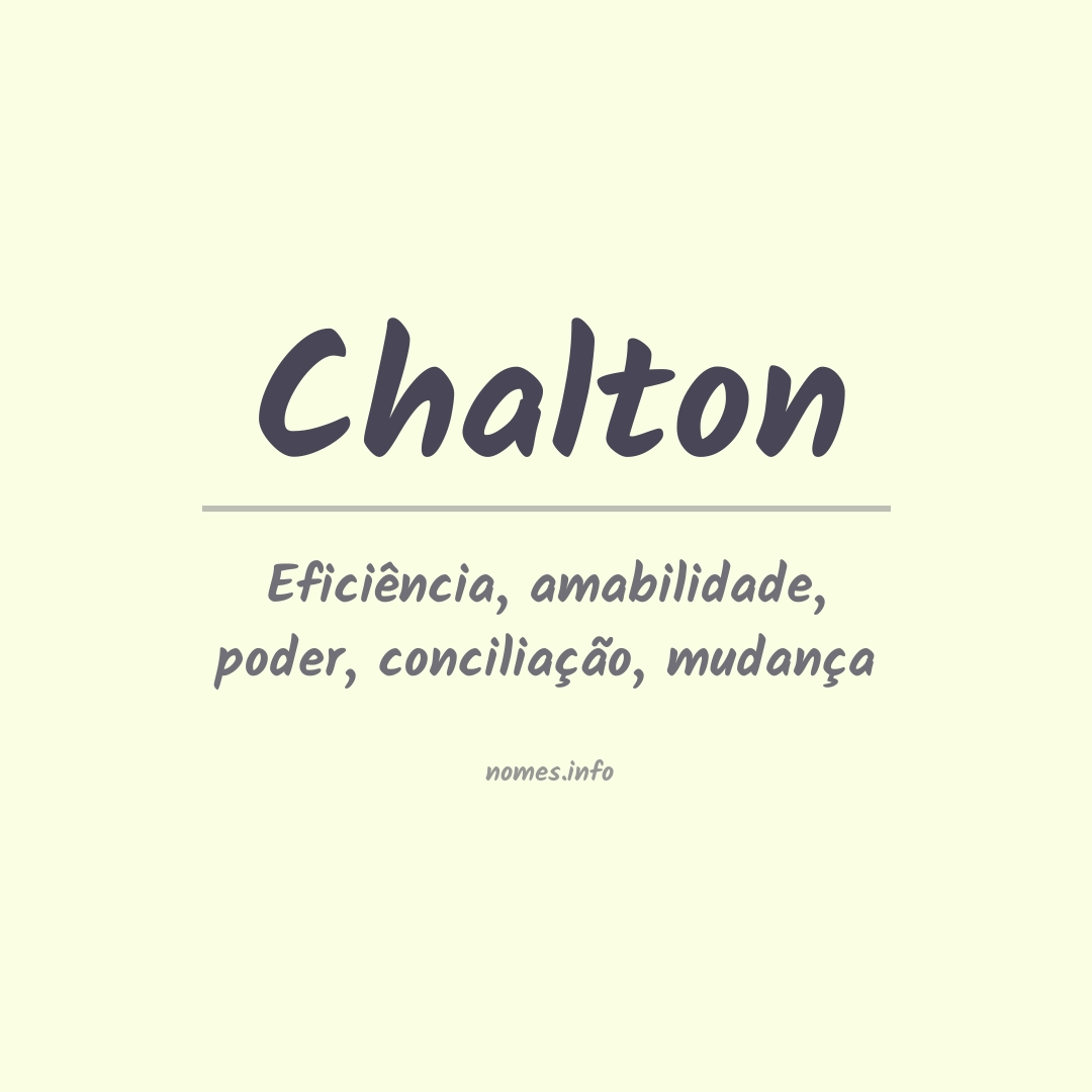 Significado do nome Chalton