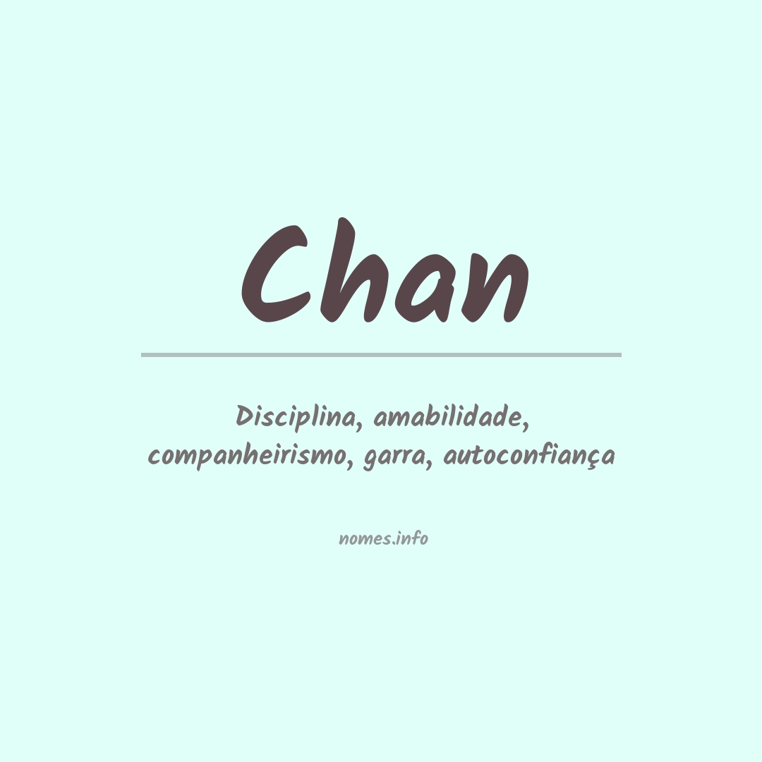 Significado do nome Chan