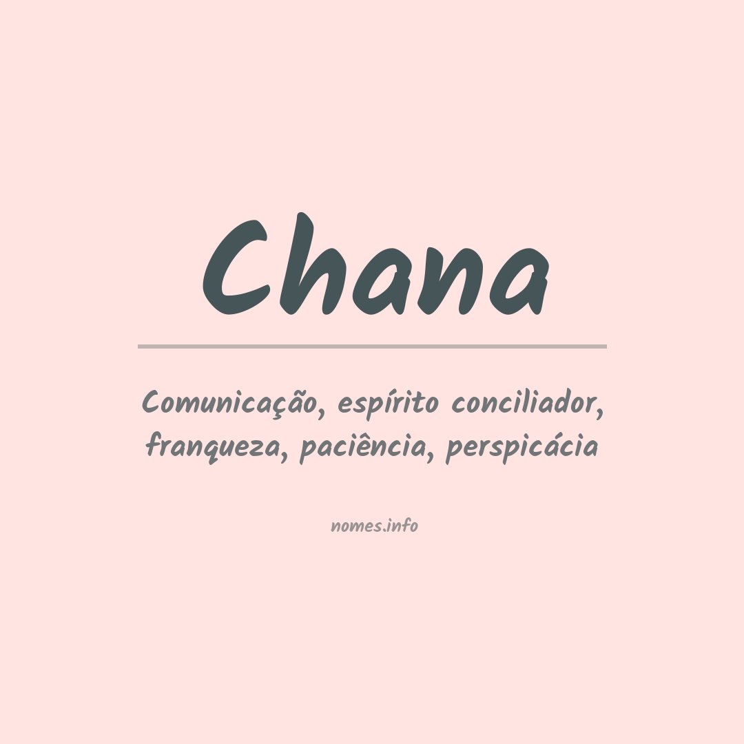 Significado do nome Chana