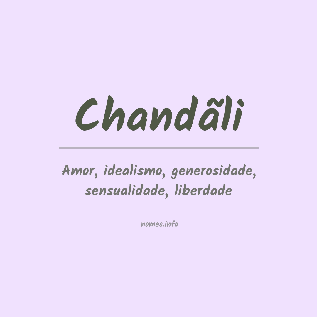 Significado do nome Chandãli