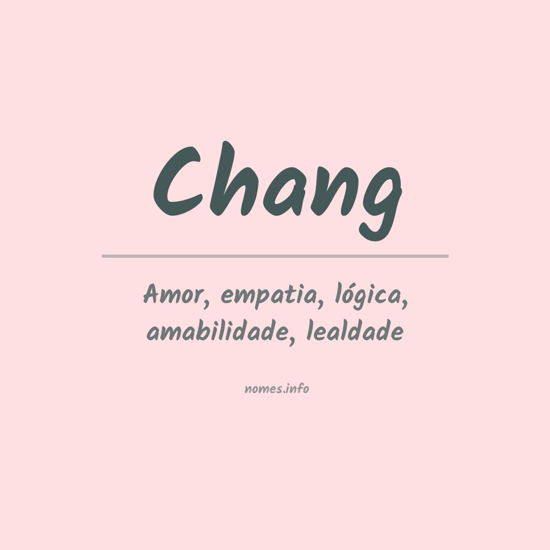 Significado do nome Chang