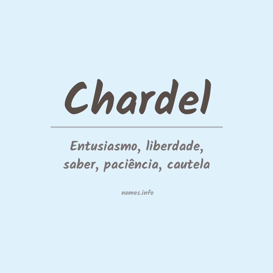 Significado do nome Chardel