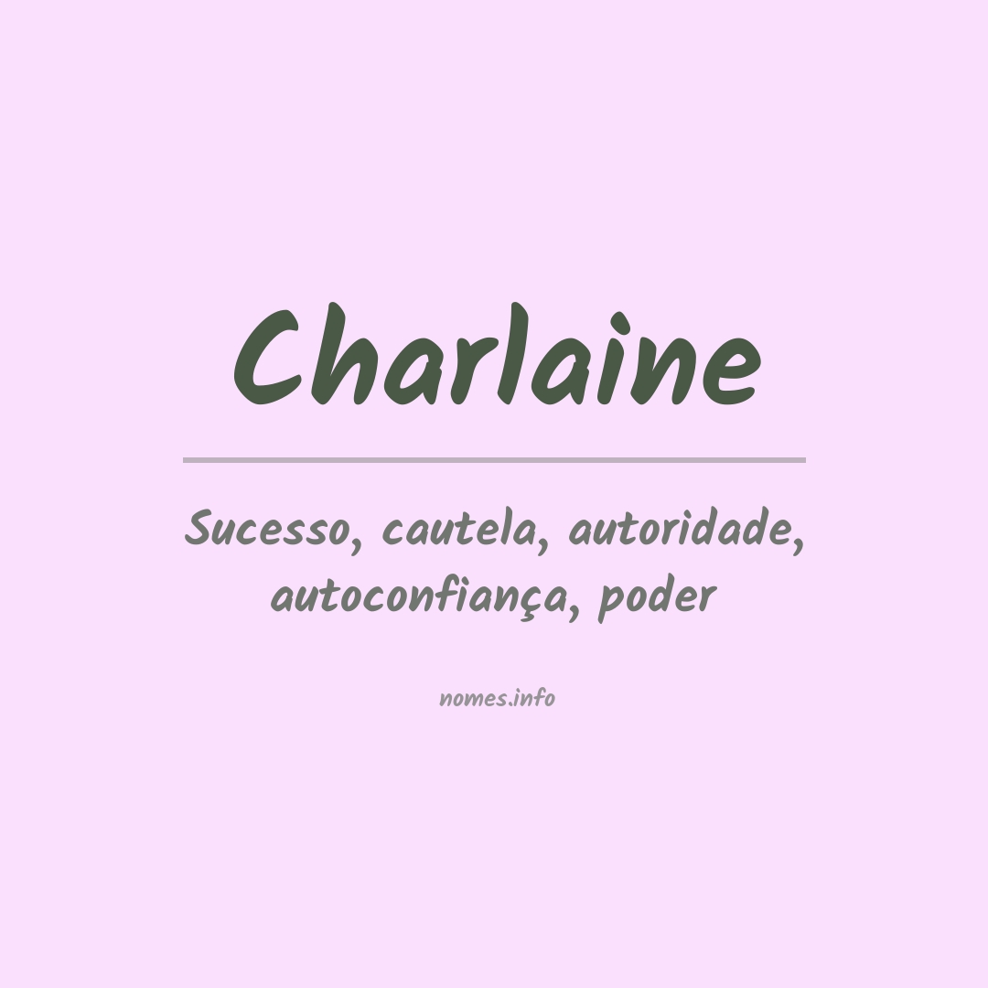 Significado do nome Charlaine
