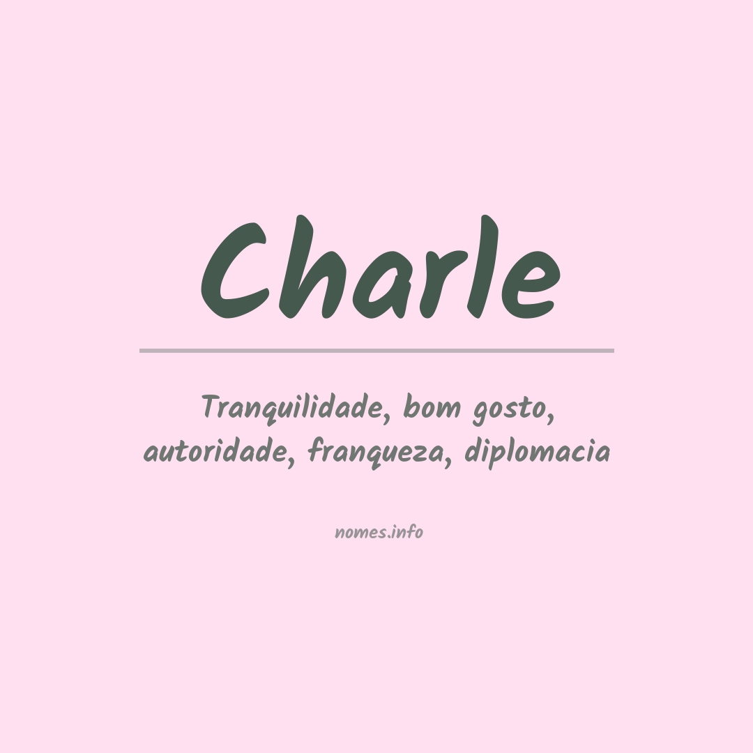 Significado do nome Charle