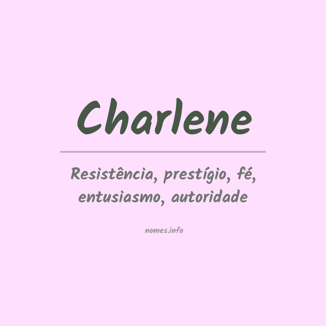 Significado do nome Charlene