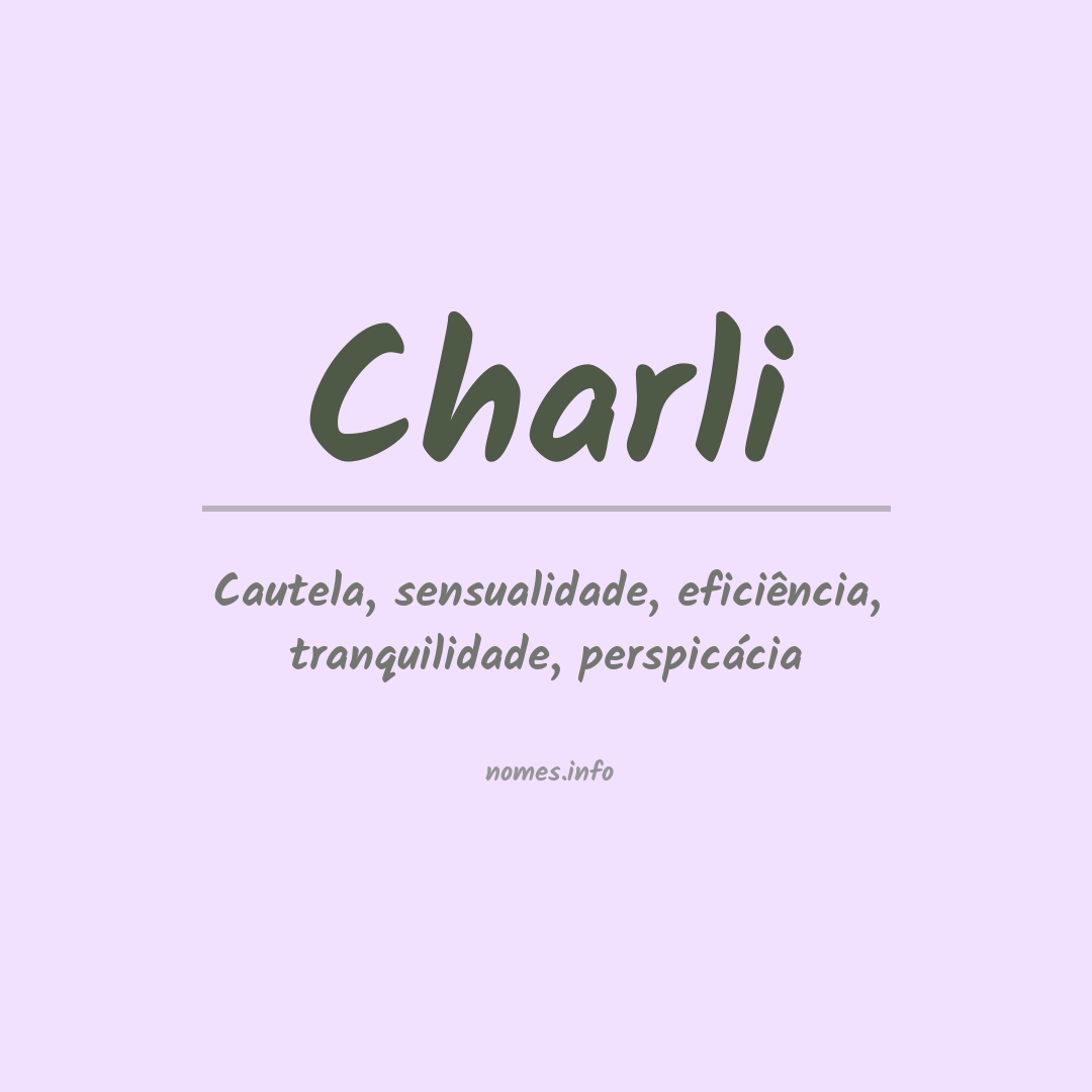 Significado do nome Charli