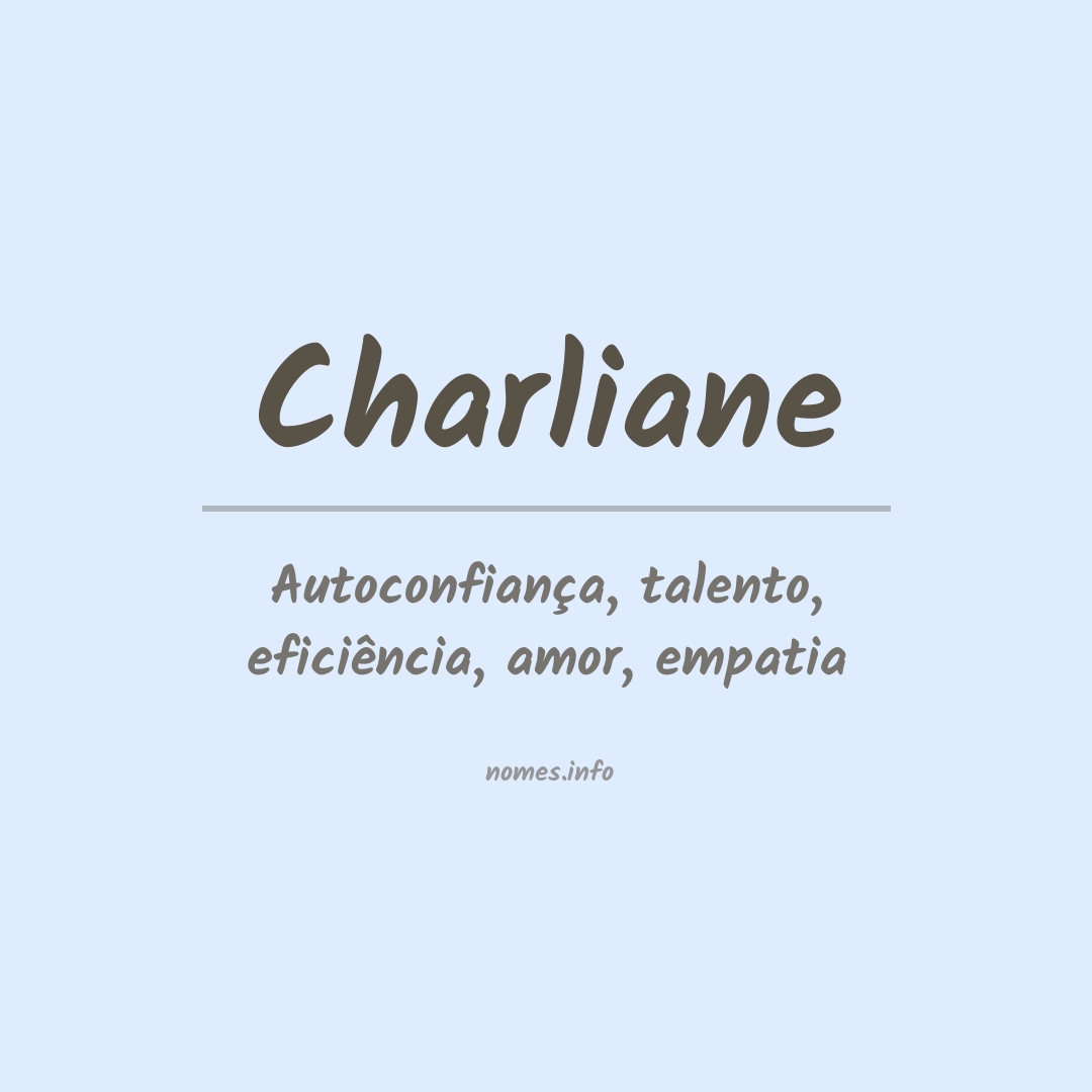 Significado do nome Charliane