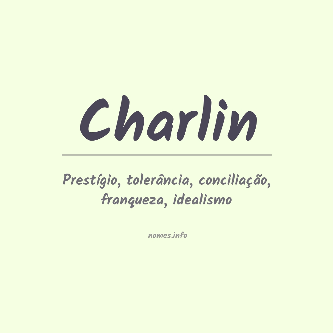 Significado do nome Charlin