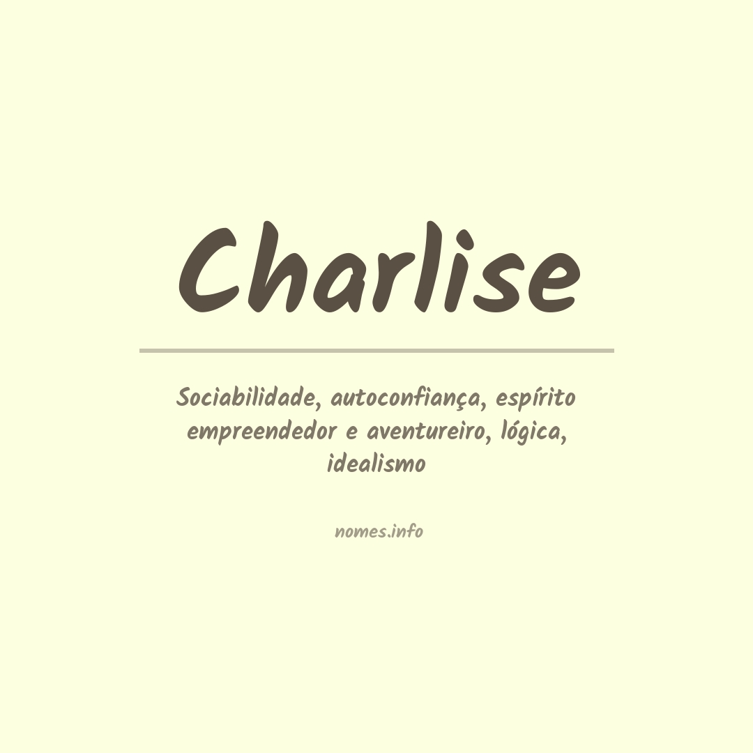 Significado do nome Charlise