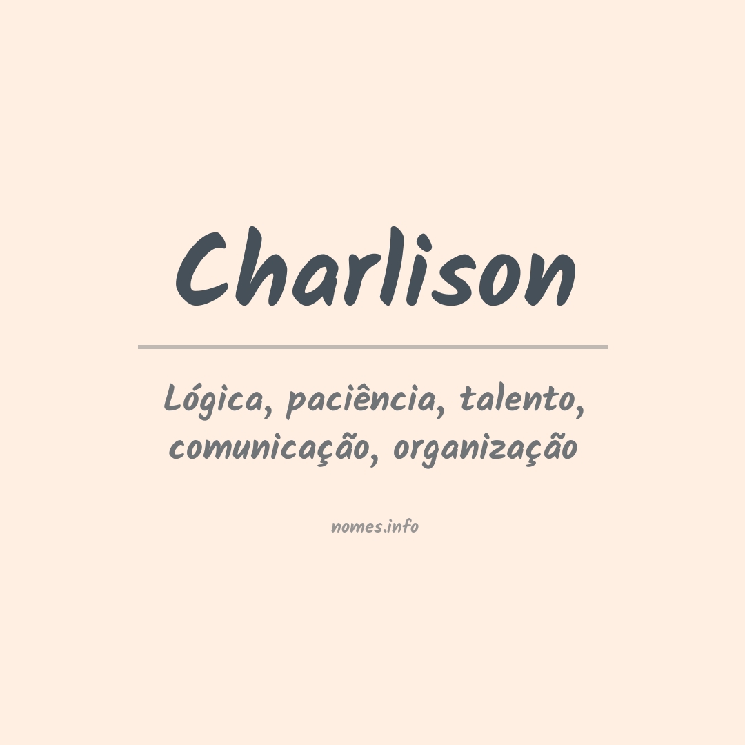 Significado do nome Charlison