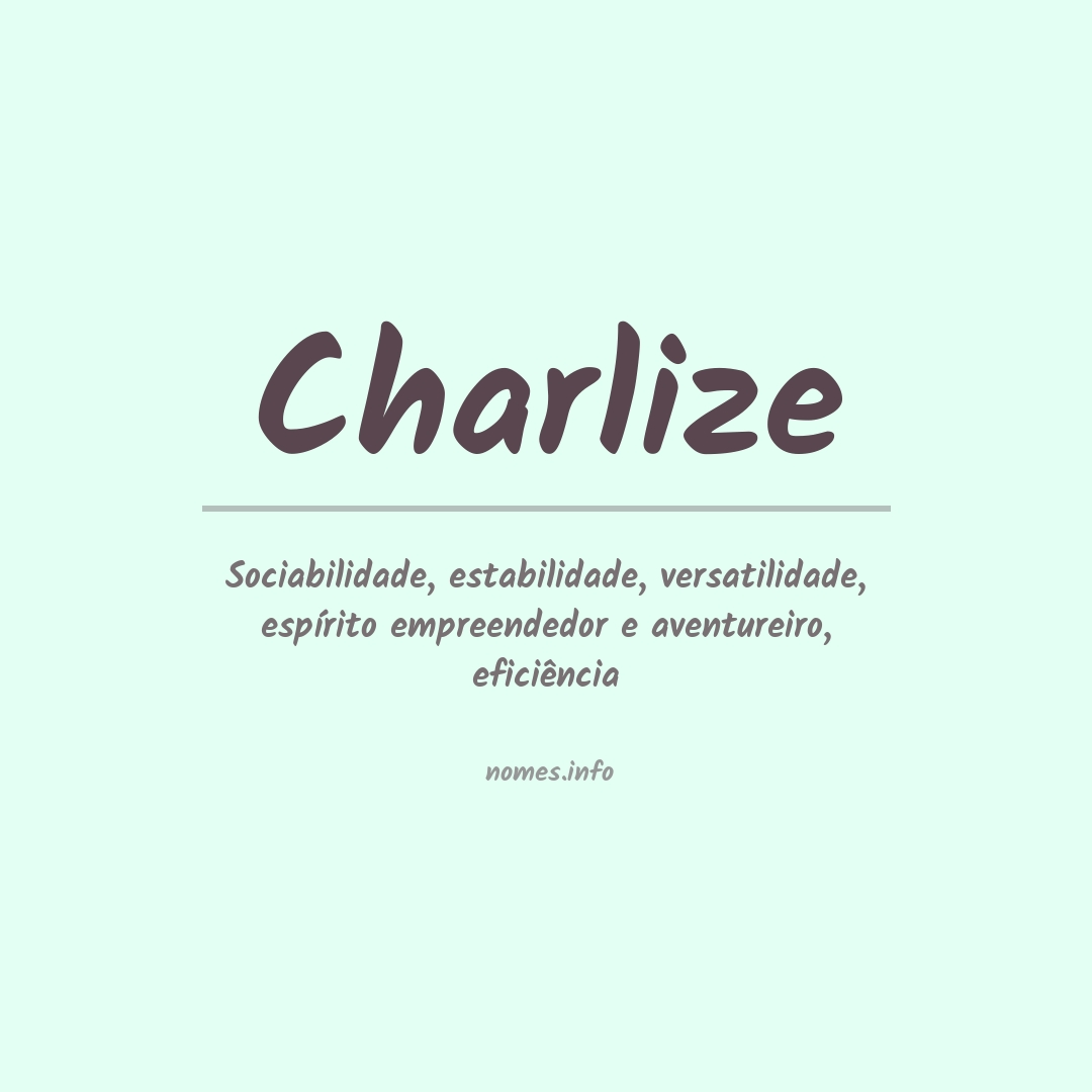 Significado do nome Charlize