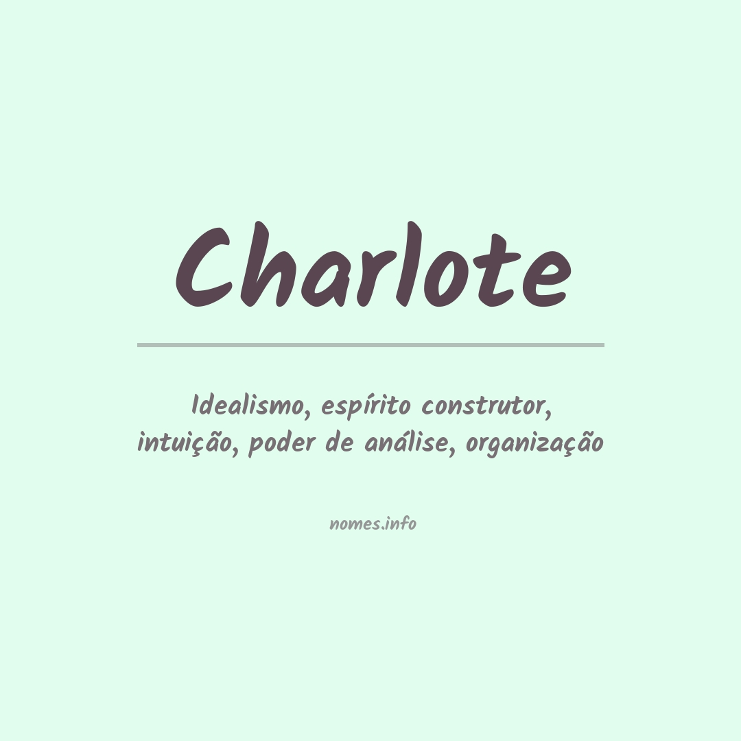 Significado do nome Charlote