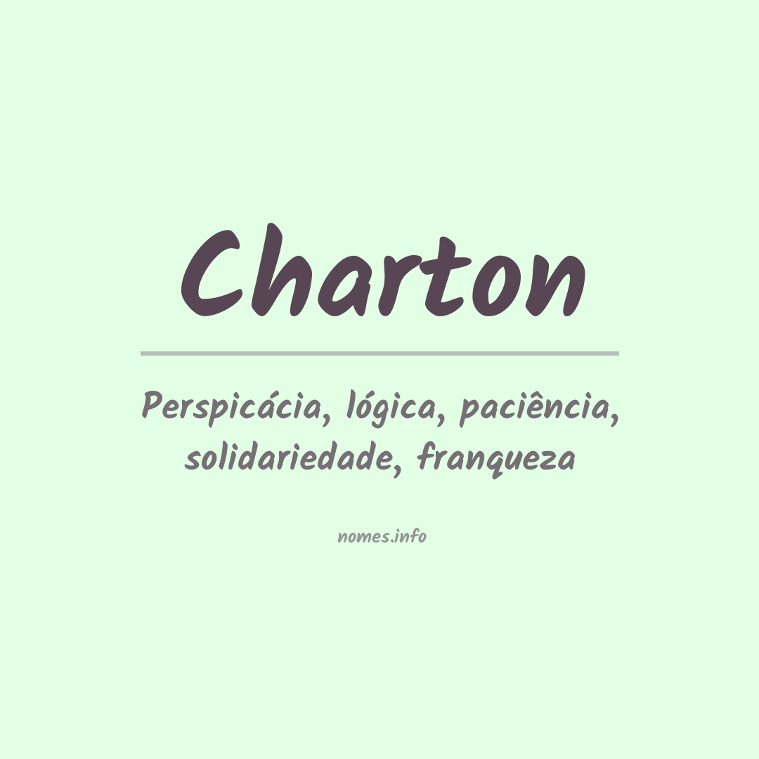 Significado do nome Charton