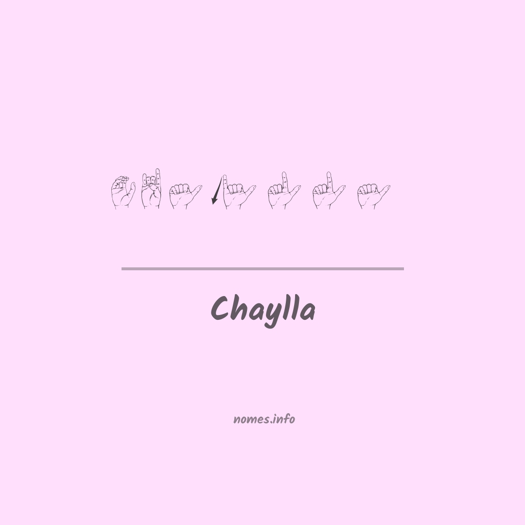 Chaylla em Libras