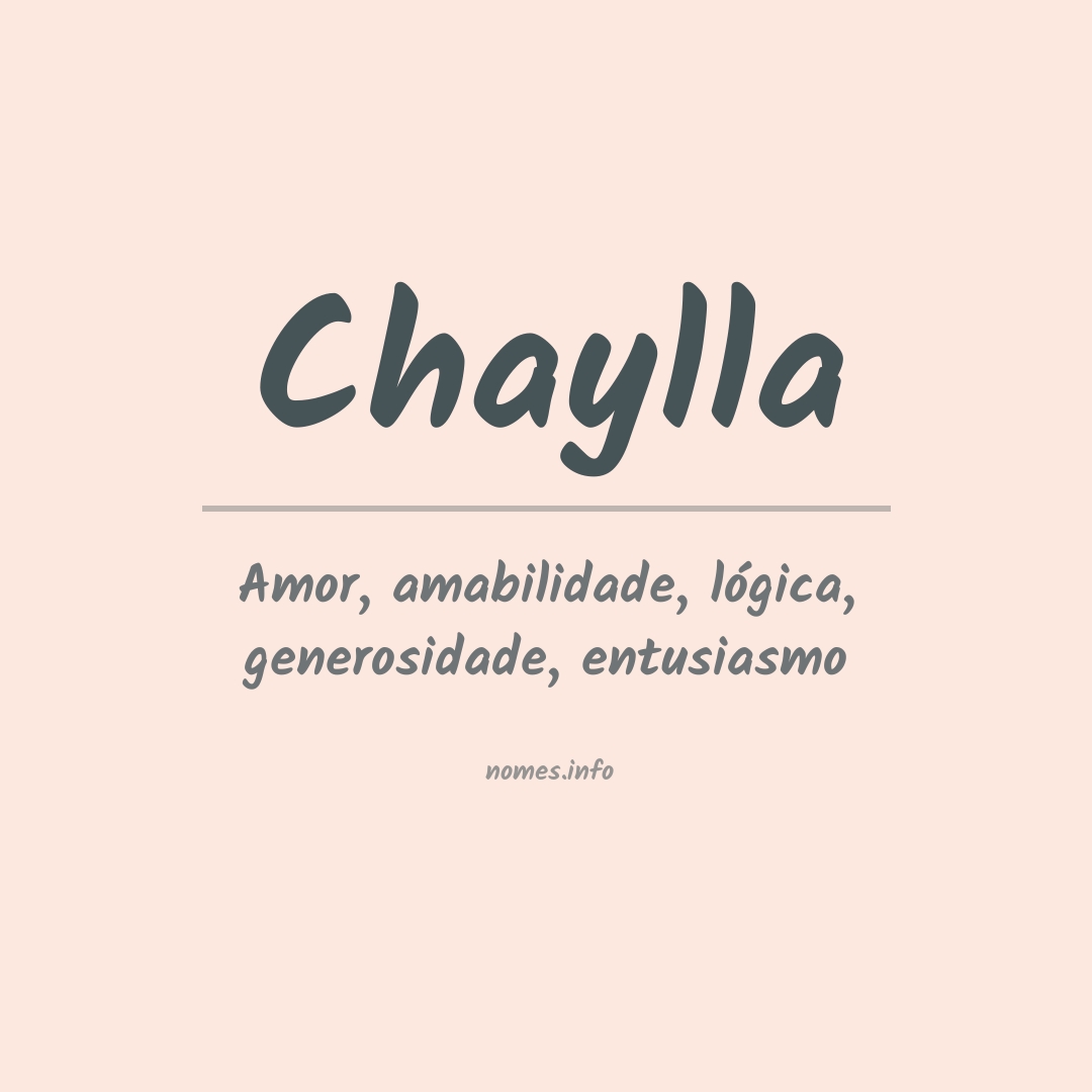 Significado do nome Chaylla