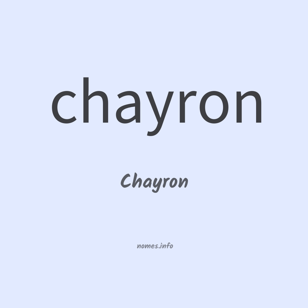 Chayron em chinês
