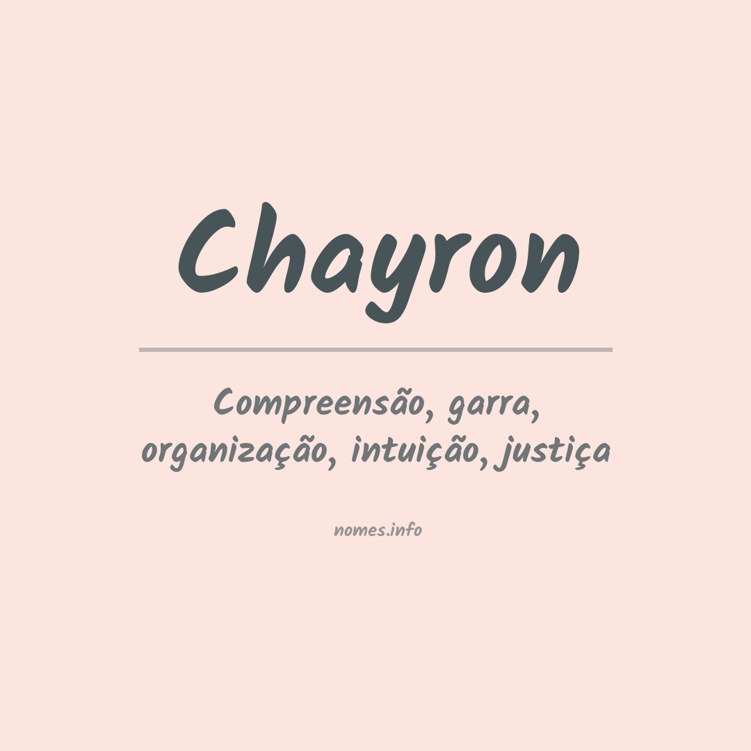 Significado do nome Chayron