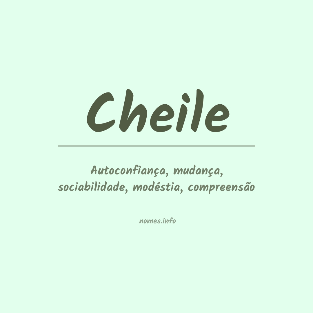 Significado do nome Cheile