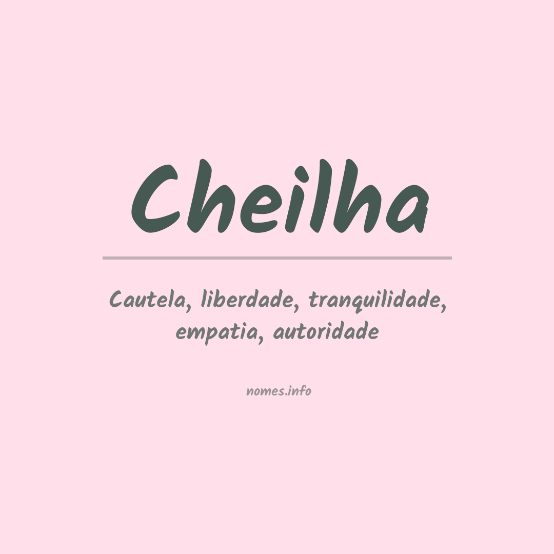 Significado do nome Cheilha