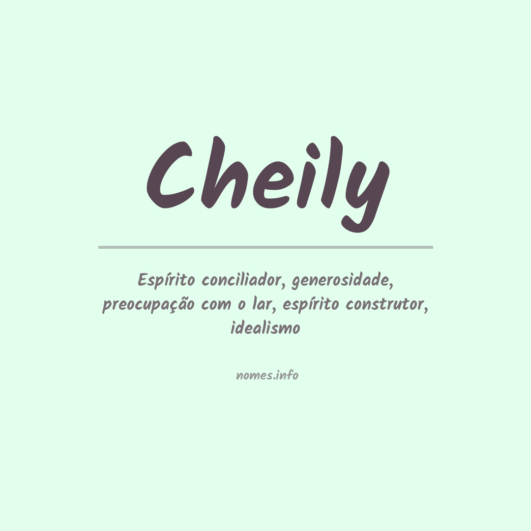 Significado do nome Cheily