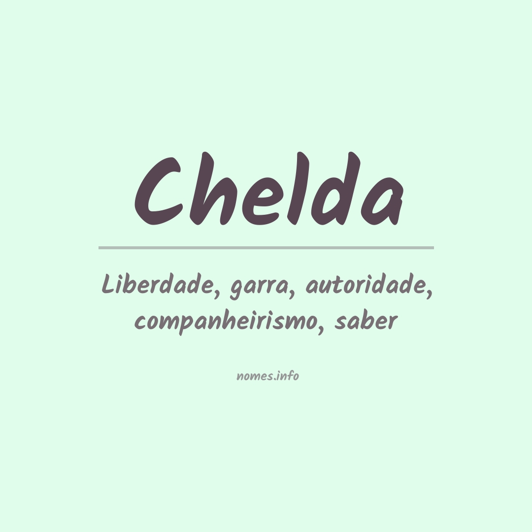 Significado do nome Chelda