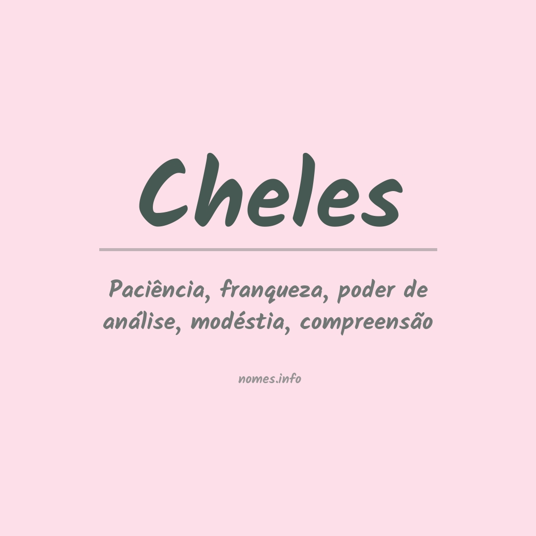 Significado do nome Cheles