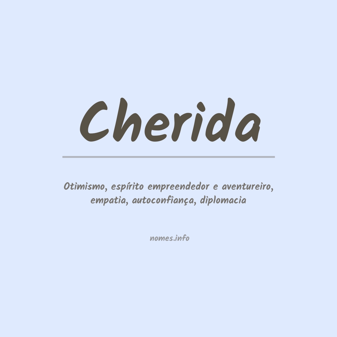 Significado do nome Cherida