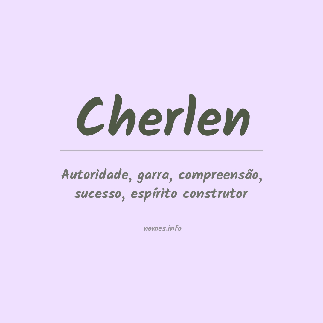 Significado do nome Cherlen