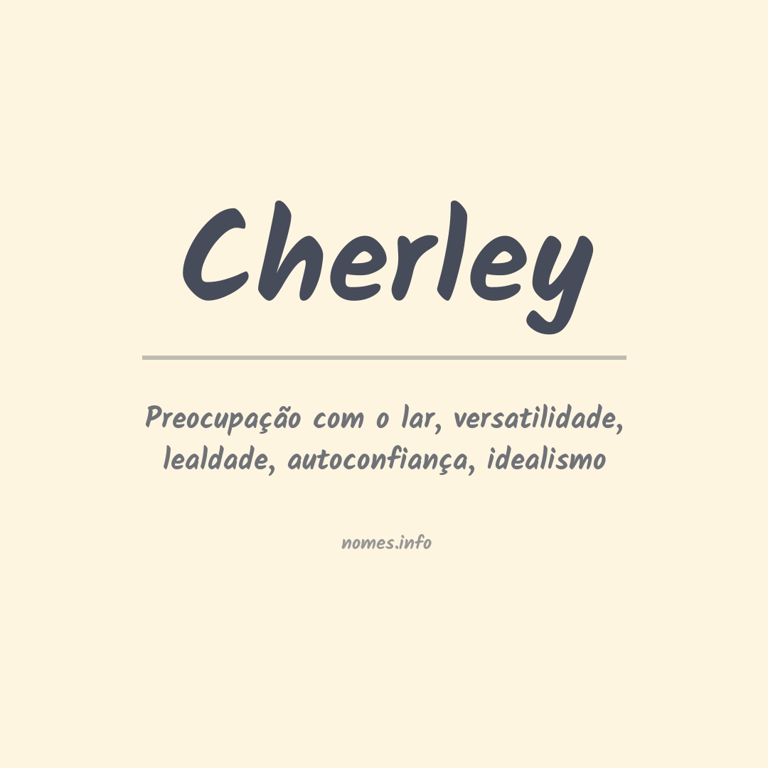 Significado do nome Cherley