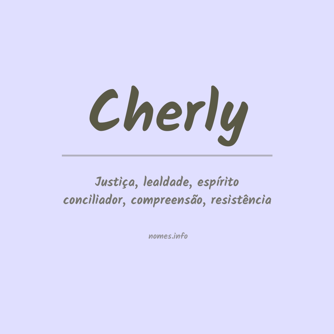 Significado do nome Cherly