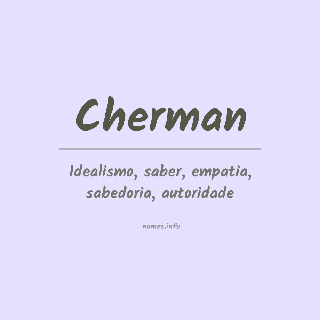 Significado do nome Cherman