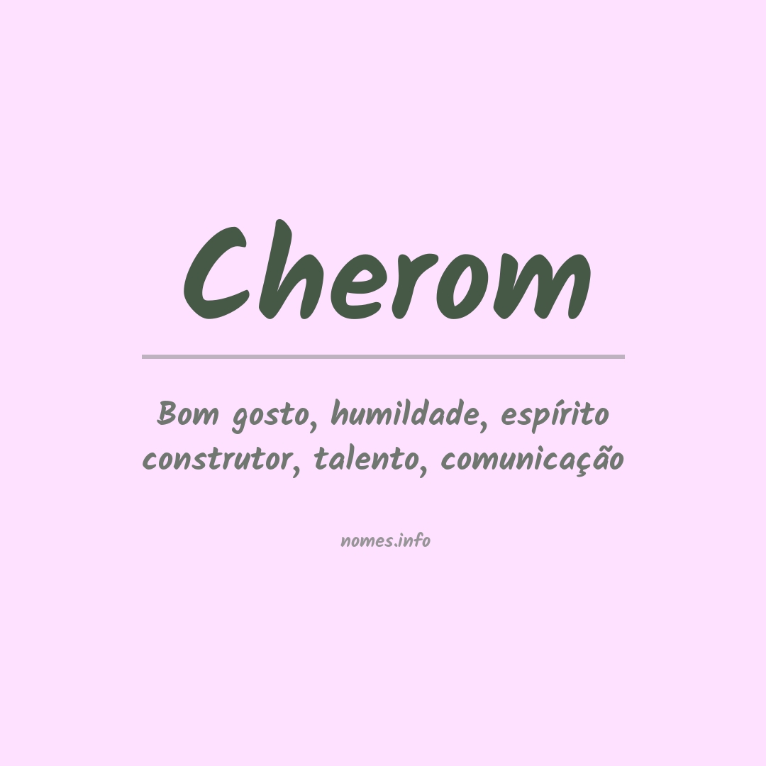 Significado do nome Cherom