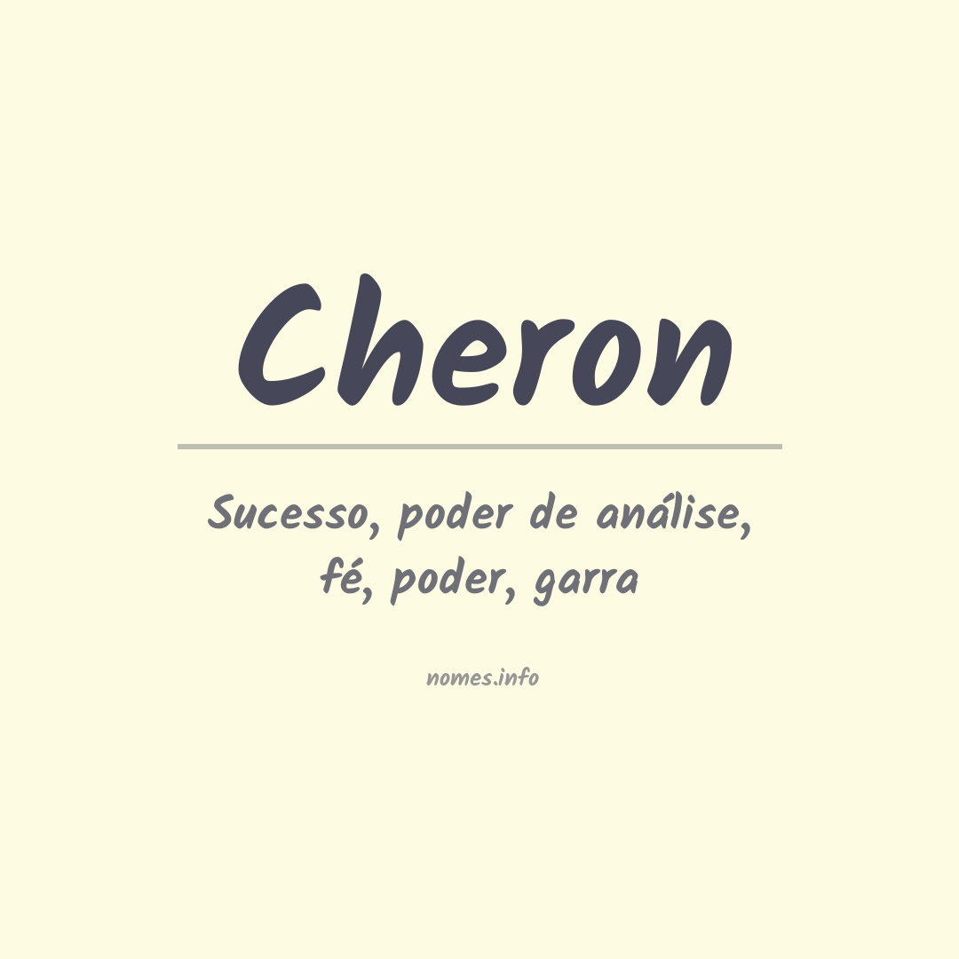 Significado do nome Cheron