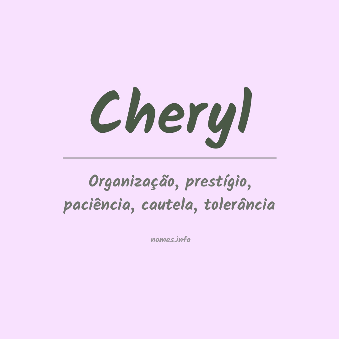 Significado do nome Cheryl